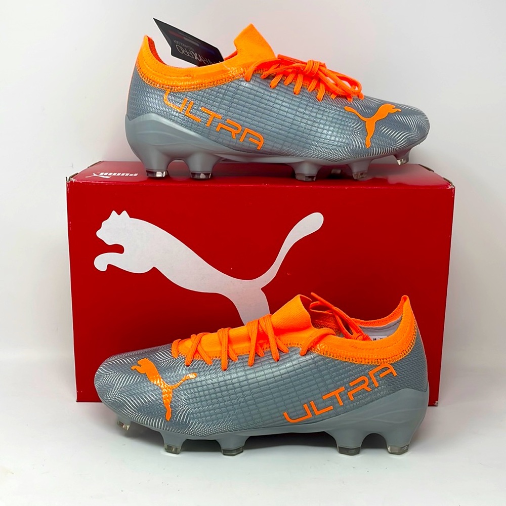 PUMA ULTRA 2.4 FG AG SOCCER CLEATS SHOES DIAMOND SILVER 106698-01 MENS